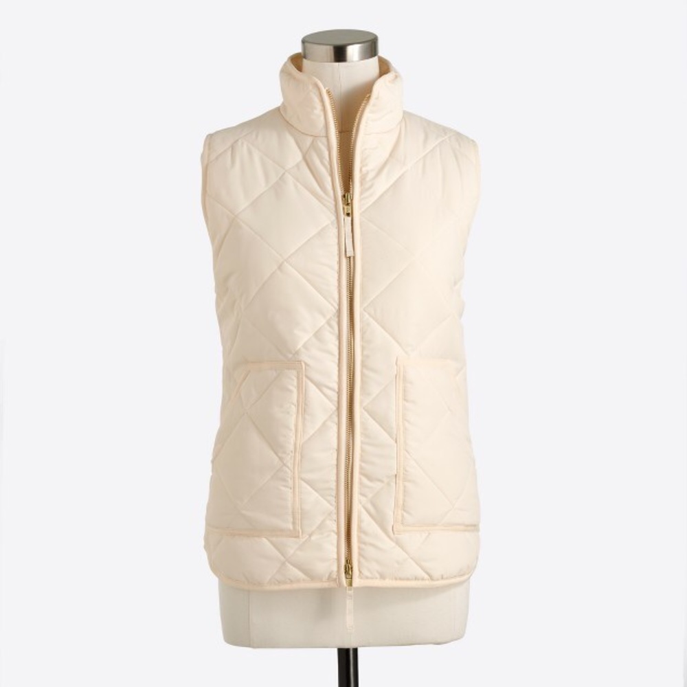J.Crew Cream Quilted Vest